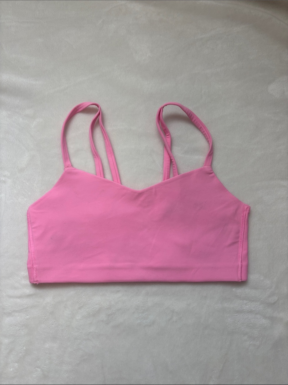 Pink sports bra